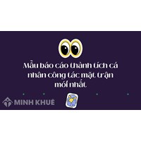 Mẫu báo cáo thành tích cá nhân công tác mặt trận mới nhất 2024