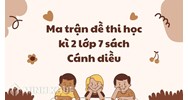 Ma trận đề thi học kì 2 lớp 7 sách Cánh diều mới nhất