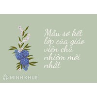 Mẫu sơ kết lớp của giáo viên chủ nhiệm theo quy định mới