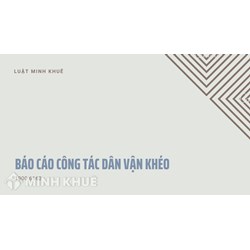 Mẫu báo cáo công tác Dân vận khéo chi tiết nhất