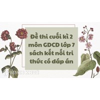 Đề thi cuối kì 2 môn GDCD lớp 7 sách kết nối tri thức có đáp án