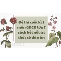 Đề thi cuối kì 2 môn GDCD lớp 7 sách kết nối tri thức có đáp án