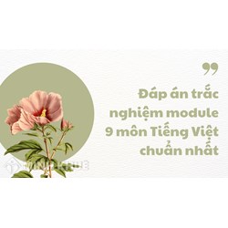 Đáp án trắc nghiệm module 9 môn Tiếng Việt chuẩn nhất