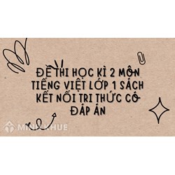 Đề thi học kì 2 môn Tiếng Việt lớp 1 sách Kết nối tri thức có đáp án
