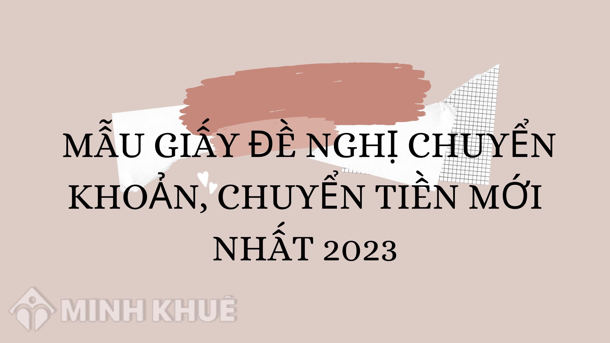 Mẫu giấy đề nghị chuyển khoản, chuyển tiền mới nhất