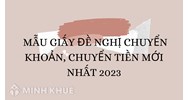 Mẫu giấy đề nghị chuyển khoản, chuyển tiền mới nhất