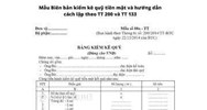 Mẫu Bảng kiểm kê quỹ dùng cho VND mới nhất