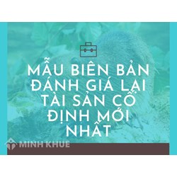 Mẫu Biên bản đánh giá lại tài sản cố định theo quy định mới