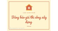 Mẫu bảng báo giá thi công xây dựng mới nhất bằng Word, Ecexl