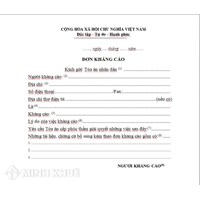 Mẫu đơn kháng cáo xin hưởng án treo mới nhất và cách viết