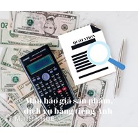Mẫu báo giá sản phẩm, dịch vụ bằng tiếng Anh chuẩn nhất