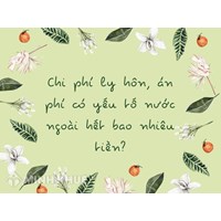 Chi phí ly hôn, án phí có yếu tố nước ngoài hết bao nhiêu tiền?