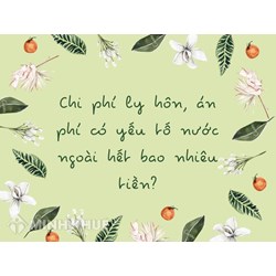 Chi phí ly hôn, án phí có yếu tố nước ngoài hết bao nhiêu tiền?