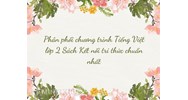 Phân phối chương trình Tiếng Việt lớp 2 Sách Kết nối tri thức