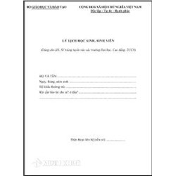 Mẫu sơ yếu lý lịch học sinh THCS và hướng dẫn cách viết chi tiết