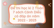 Đề thi học kì 2 Toán 7 sách Cánh Diều có đáp án chi tiết