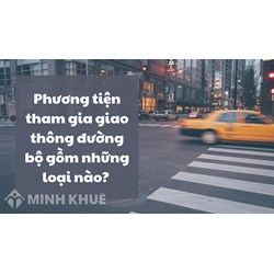 Phương tiện tham gia giao thông đường bộ gồm những loại nào?