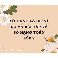 Số hạng là gì? Ví dụ và bài tập về số hạng Toán lớp 2
