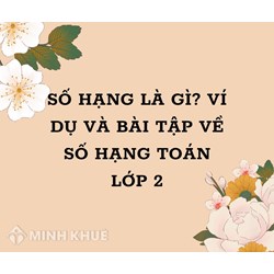 Số hạng là gì? Ví dụ và bài tập về số hạng Toán lớp 2