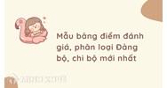 Mẫu bảng điểm đánh giá, phân loại Đảng bộ, chi bộ mới nhất 2024