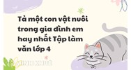 Tả một con vật nuôi trong gia đình em hay nhất Tập làm văn lớp 4