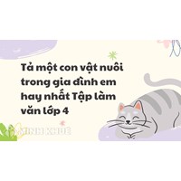 Tả một con vật nuôi trong gia đình em hay nhất Tập làm văn lớp 4