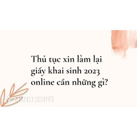 Thủ tục xin làm lại giấy khai sinh online cần những gì?