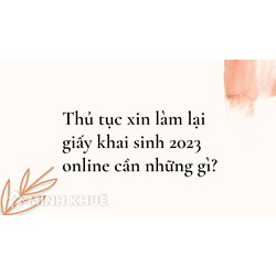 Thủ tục xin làm lại giấy khai sinh online cần những gì?