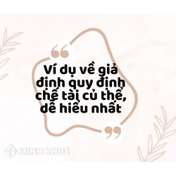 Ví dụ về giả định quy định chế tài cụ thể, dễ hiểu nhất