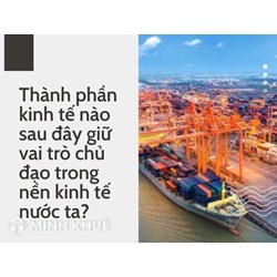 Thành phần kinh tế nào sau đây giữ vai trò chủ đạo trong nền kinh tế nước ta?