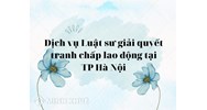 Dịch vụ Luật sư giải quyết tranh chấp lao động tại TP Hà Nội