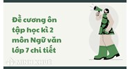 Đề cương ôn tập học kì 2 môn Ngữ văn lớp 7 chi tiết mới nhất