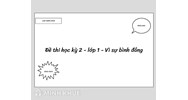 Bộ đề thi học kì 2 lớp 1 có đáp án sách Vì sự bình đẳng