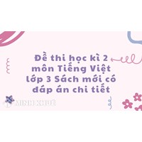 Đề thi học kì 2 môn Tiếng Việt lớp 3 Sách mới có đáp án chi tiết