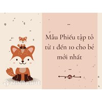 Mẫu Phiếu tập tô từ 1 đến 10 cho bé mới nhất