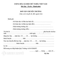 Cách viết giấy chuyển trường dành cho học sinh và giáo viên