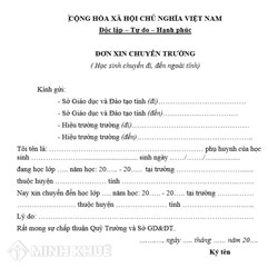 Cách viết giấy chuyển trường dành cho học sinh và giáo viên