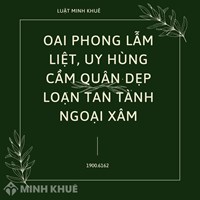 Oai phong lẫm liệt uy hùng Cầm quân dẹp loạn tan tành ngoại xâm là ai?