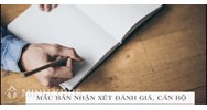 Mẫu Bản tự nhận xét đánh giá quá trình công tác cán bộ để bổ nhiệm