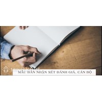 Mẫu Bản tự nhận xét đánh giá quá trình công tác cán bộ để bổ nhiệm