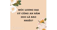 Mức lương đại úy công an hiện nay là bao nhiêu?