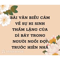 Bài văn biểu cảm về sự hi sinh thầm lặng của dì Bảy trong Người ngồi đợi trước hiên nhà