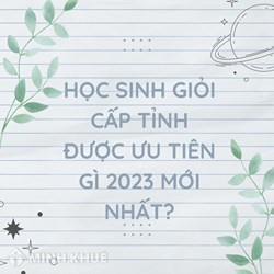 Học sinh giỏi cấp tỉnh được ưu tiên gì không theo quy định mới?