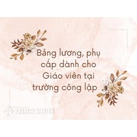 Bảng lương, phụ cấp dành cho Giáo viên tại trường công lập