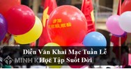 Diễn văn khai mạc tuần lễ Học tập suốt đời của Hiệu trưởng