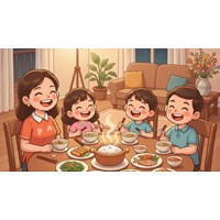 Tả cảnh sum họp của gia đình em vào buổi tối hay nhất Văn mẫu lớp 6
