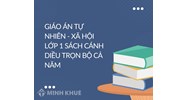 Giáo án Tự nhiên - Xã hội lớp 1 sách Cánh Diều trọn bộ cả năm