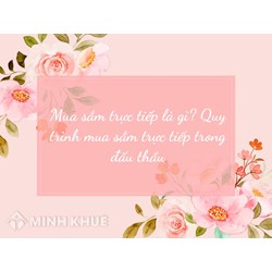 Mua sắm trực tiếp là gì? Quy trình mua sắm trực tiếp trong đấu thầu