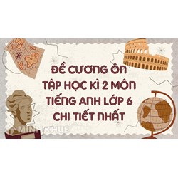 Đề cương ôn tập học kì 2 môn Tiếng Anh lớp 6 chi tiết nhất