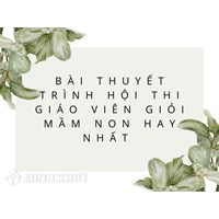 Bài thuyết trình Hội thi giáo viên giỏi Mầm non hay nhất
